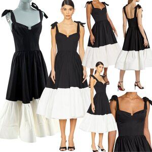 🆕 BRONX & BANCO 🧿 NWOT Catalina Two-Tone Sweetheart Midi Dress, Sz XS US 2